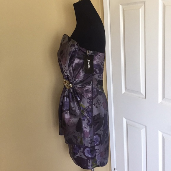 Jovani Floral Print Evening Cocktail Dress - Picture 5 of 16